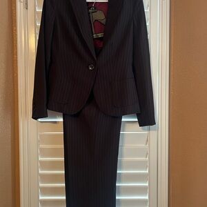 Style & Co. Black Pinstripe Women's Blazer and Skirt Set